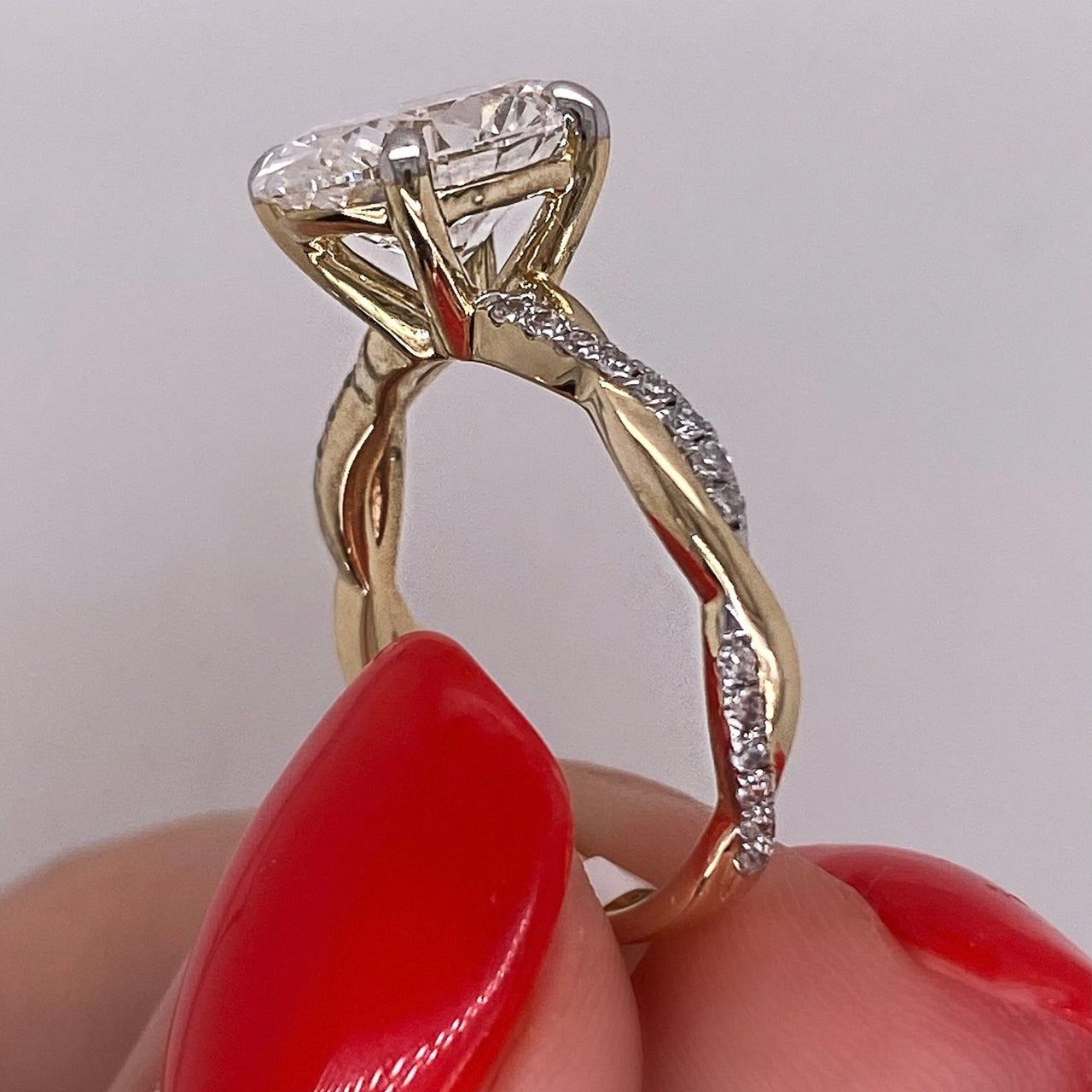 Anillo Oro 14k - 2.15 CTW Diamante de Laboratorio IGI