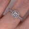 Anillo Oro Blanco 14k - Diamantes Natural de 0.50 CTW