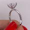 Anillo Oro Blanco 10k - Zirconia Oval