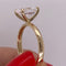 Anillo Oro 14k - Zirconia Oval