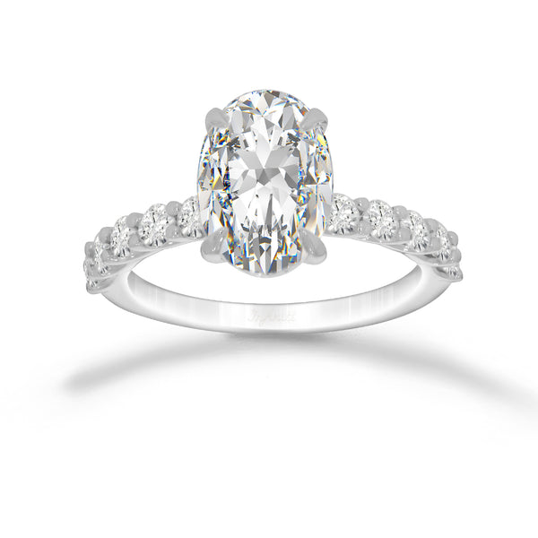 Anillo Oro Blanco 14k - 2.65 CTW Diamante de Laboratorio IGI