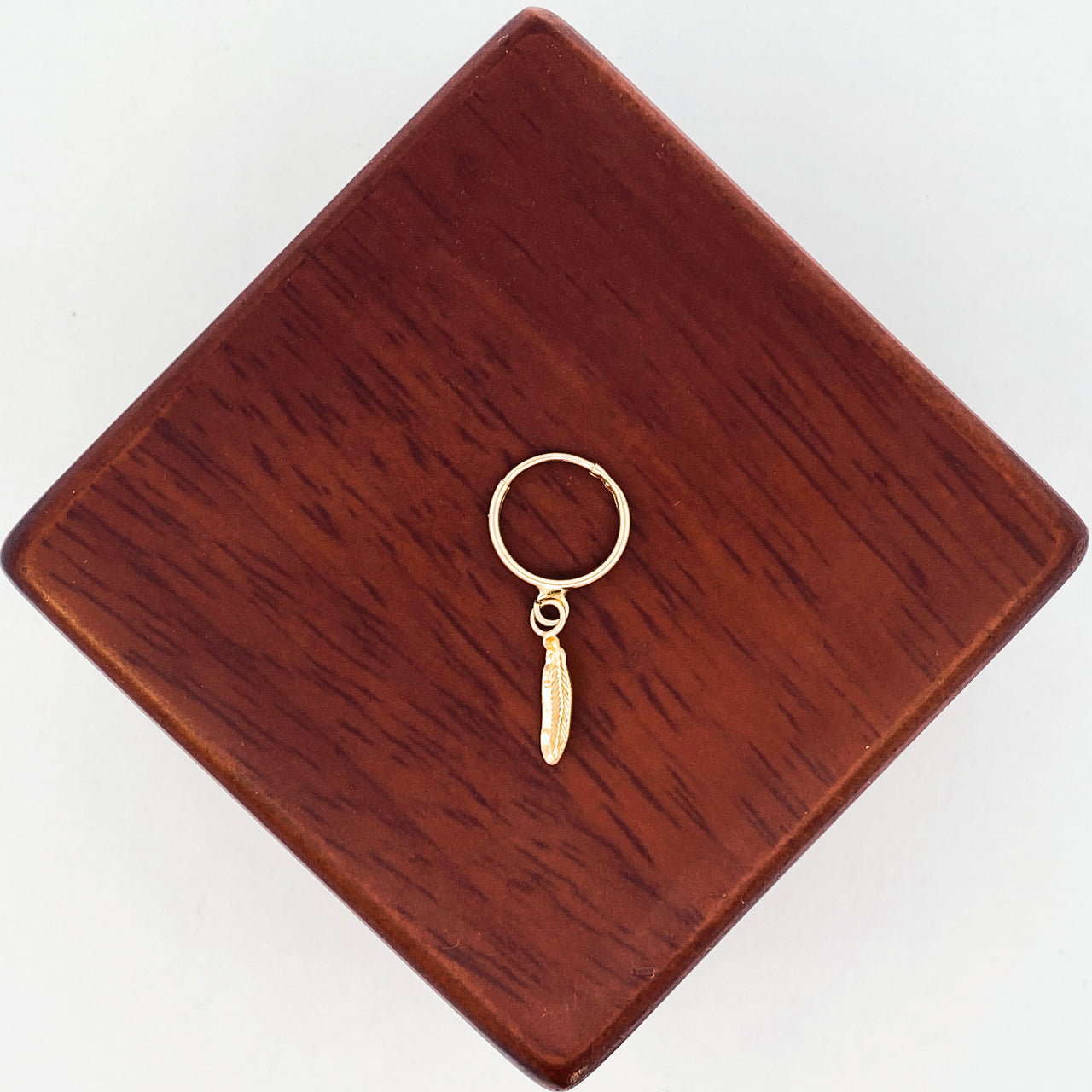 Piercing Oro 10k - Pluma Colgante