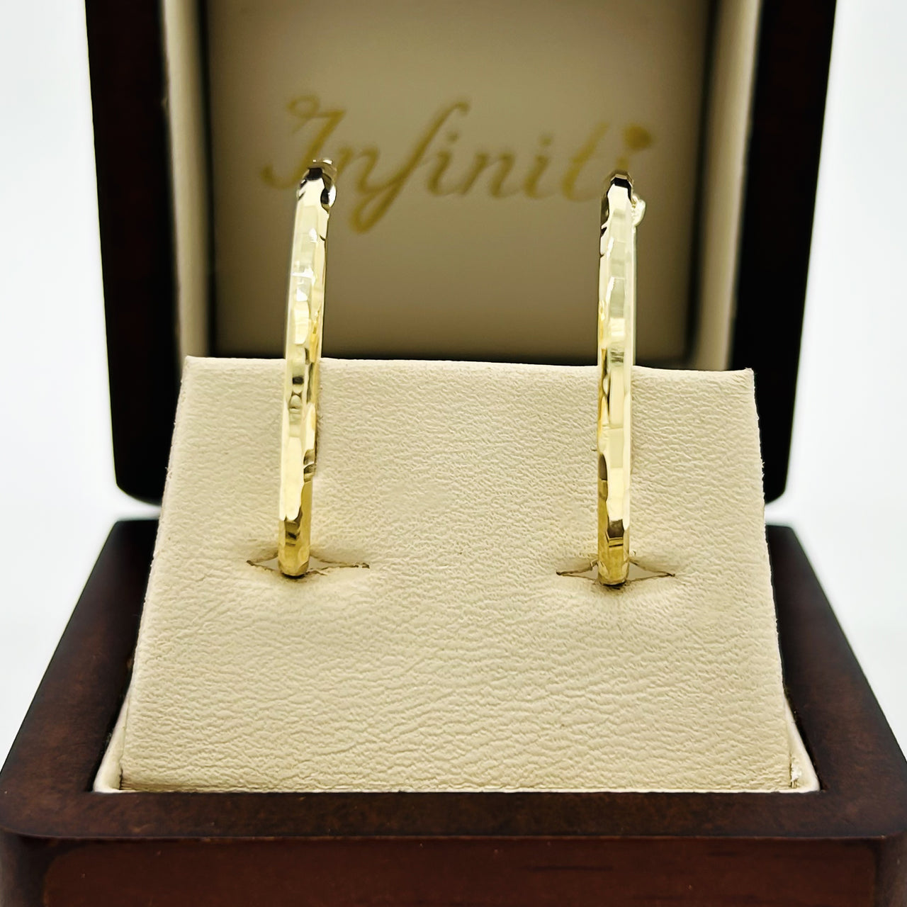 Arracada Oro 10k - Diamantada Diámetro 2.8 cm