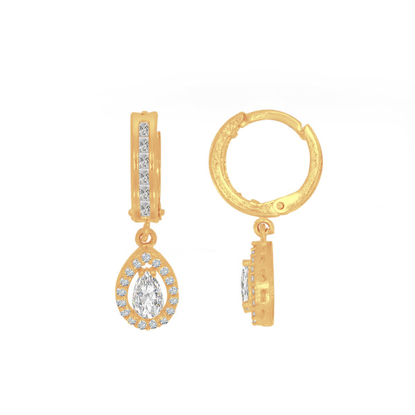 Huggies Oro 10k - Dije Colgante Zirconia