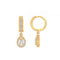 Huggies Oro 10k - Dije Colgante Zirconia