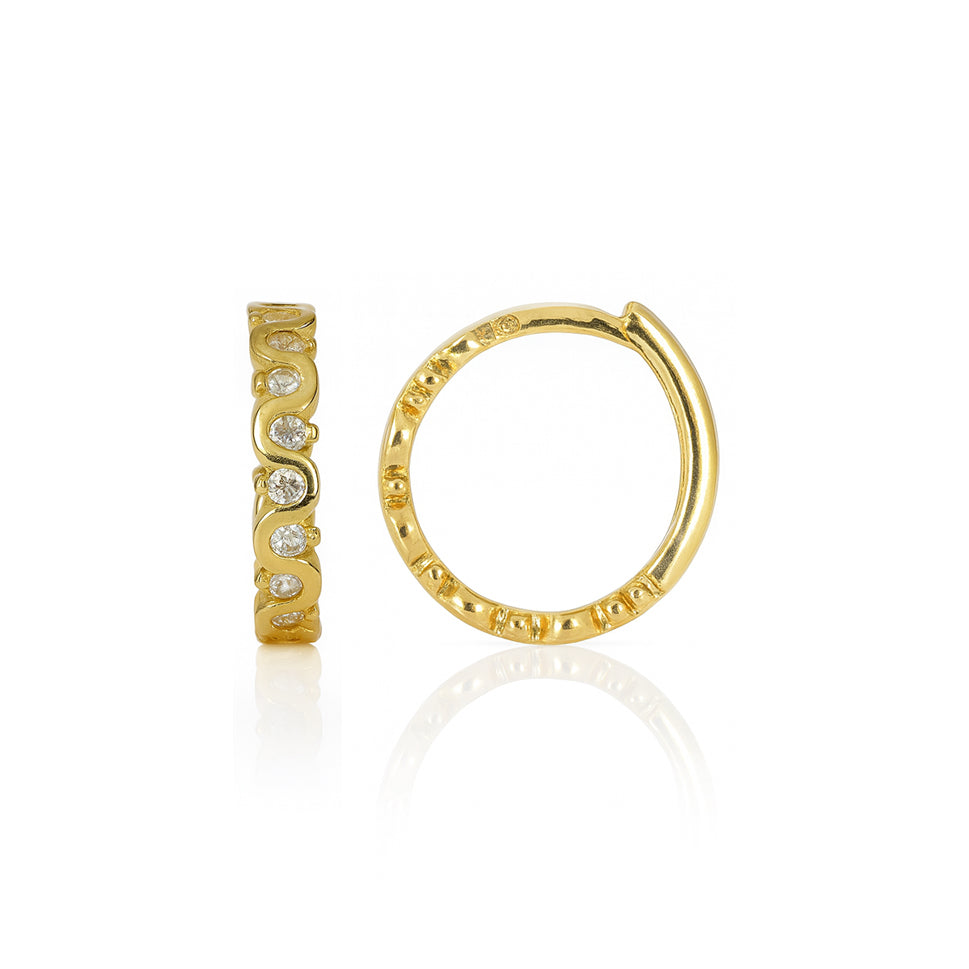 Huggies Oro 10k - Zirconias