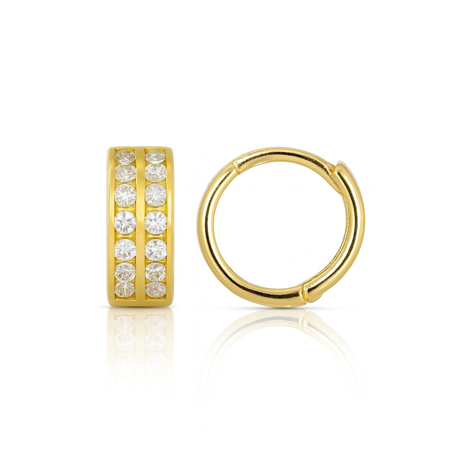 Huggies Oro 10k - Zirconias en Canal