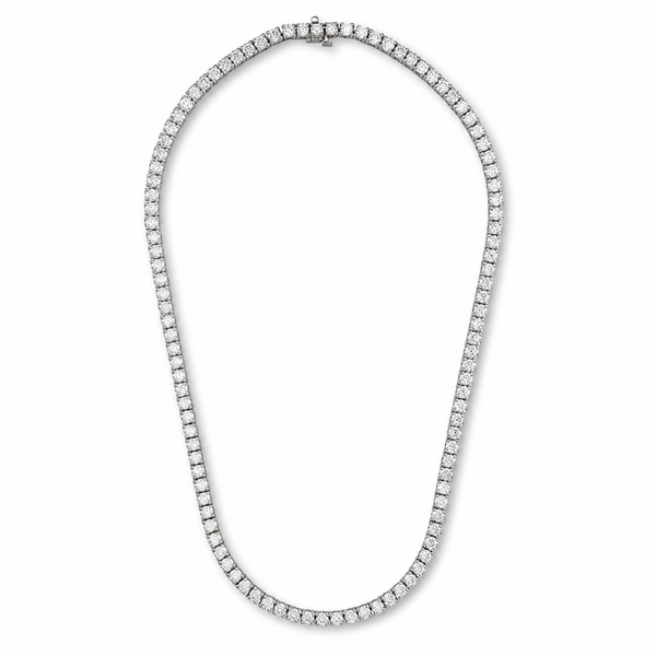 Tennis Necklace Oro Blanco 10k - Diamante Lab Grown