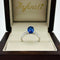 Anillo Oro Blanco 14k - Zafiro Laboratorio 1.6 CT