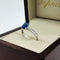 Anillo Oro Blanco 14k - Zafiro Laboratorio 1.6 CT