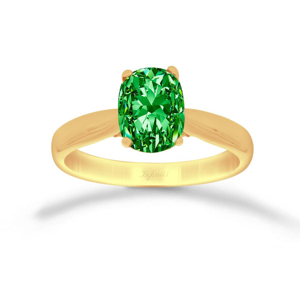 Anillo Oro 14k - Esmeralda Laboratorio 1.3 CT