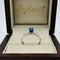 Anillo Oro Blanco 14k - Zafiro Laboratorio 0.65 CT