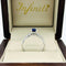 Anillo Oro Blanco 14k - Zafiro Laboratorio 0.65 CT