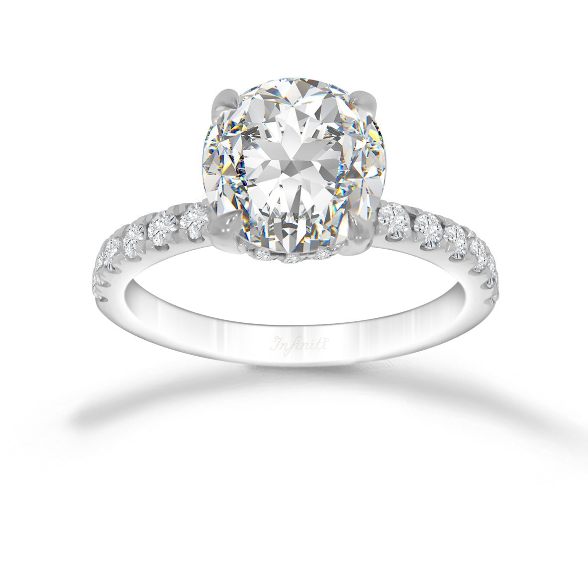 Anillo Oro Blanco 14k - 2.40 CTW Diamante de Laboratorio IGI