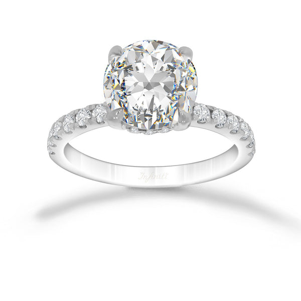 Anillo Oro Blanco 14k - 2.40 CTW Diamante de Laboratorio IGI