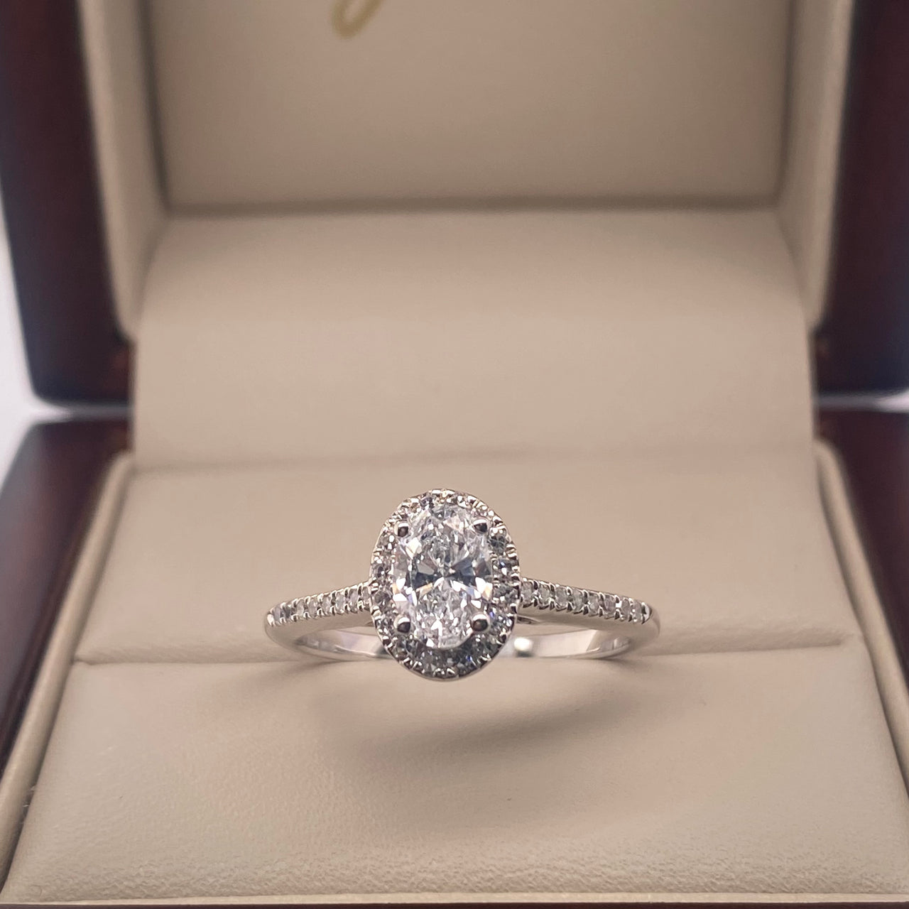 Anillo Oro Blanco 14k - 0.75 CTW Diamante de Laboratorio IGI