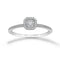 Anillo Oro Blanco 14k - Halo Diamantes con 8 Pts Totales