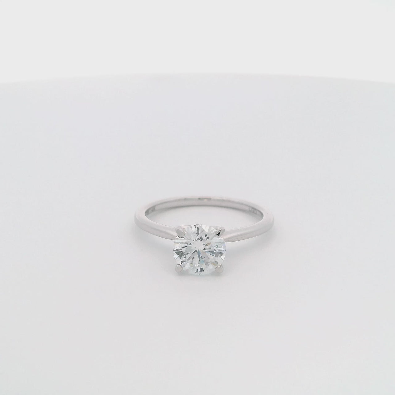 Anillo Oro Blanco 14k - 1.00 CT Diamante de Laboratorio IGI