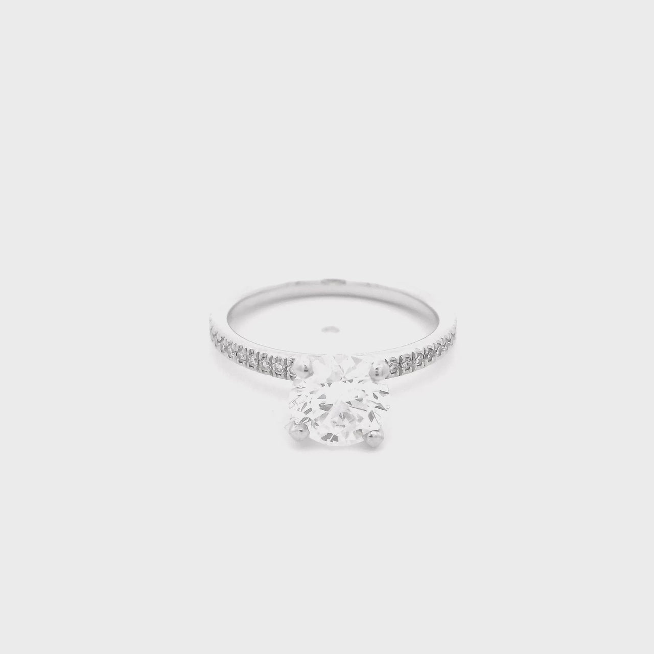 Anillo Oro Blanco 14k - 1.18 CTW Diamante Laboratorio