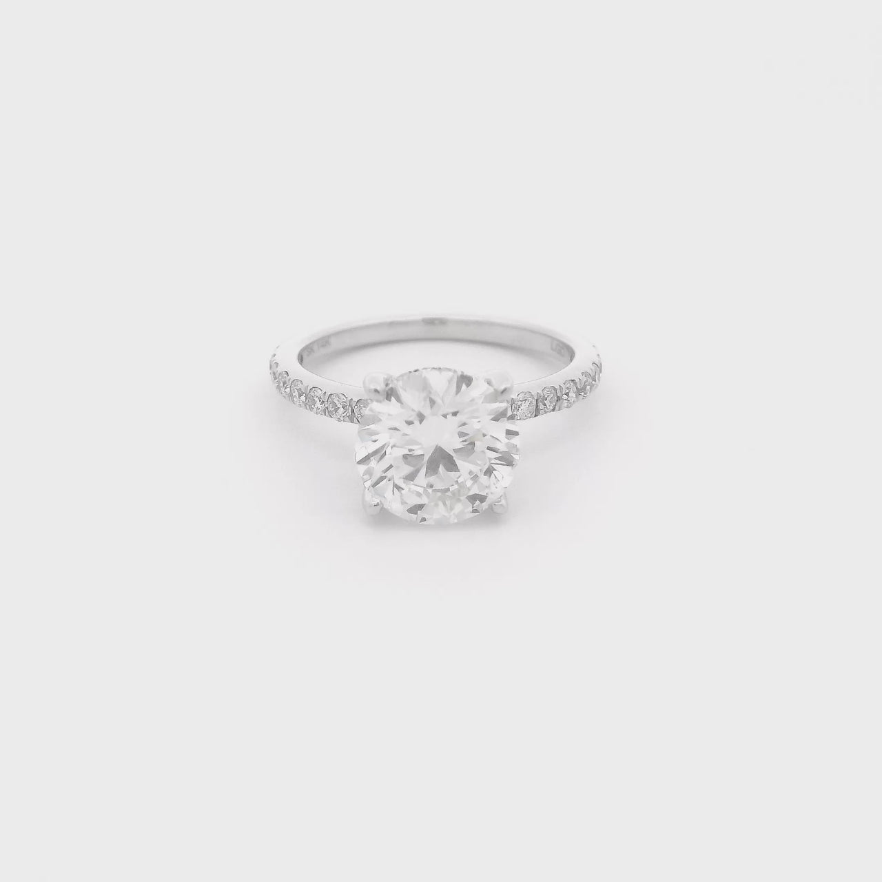 Anillo Oro Blanco 14k - 2.30 CT Diamante de Laboratorio IGI
