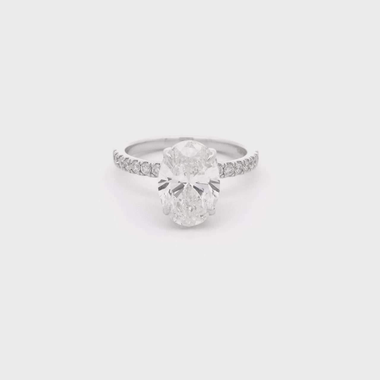 Anillo Oro Blanco 14k - 2.35 CTW Diamante de Laboratorio IGI