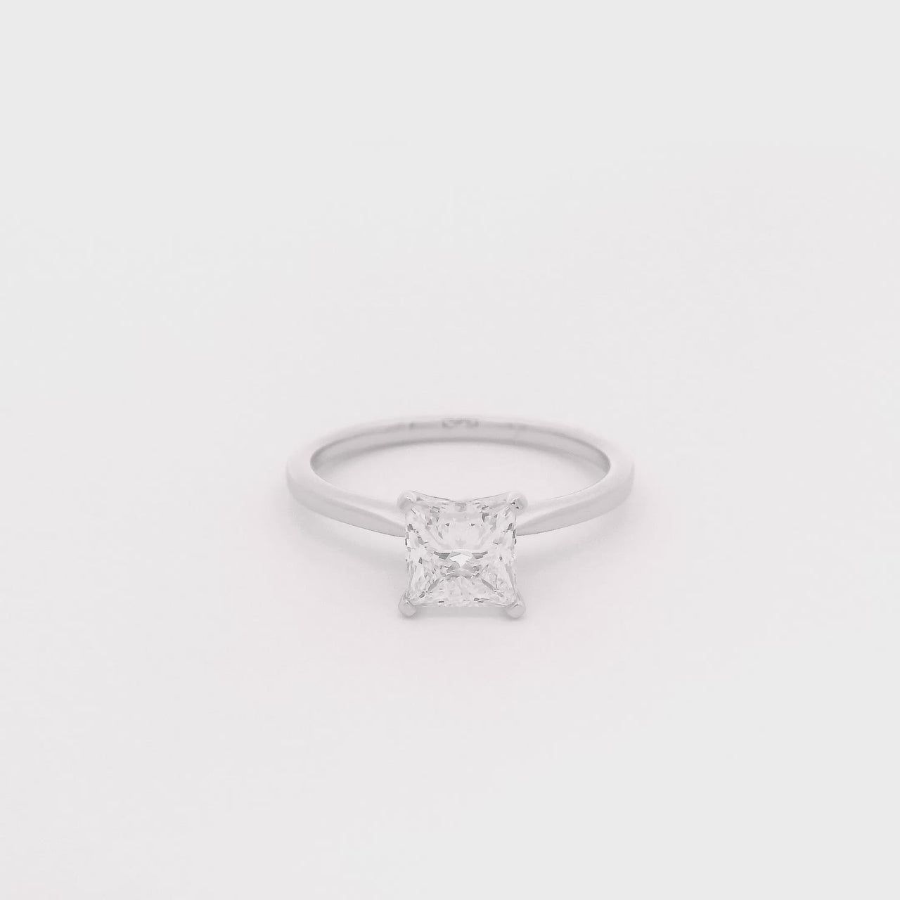 Anillo Oro Blanco 14k - 1.00 CT Diamante de Laboratorio IGI