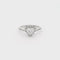 Anillo Oro Blanco 14k - Forma Corazón con Halo Diamante Laboratorio