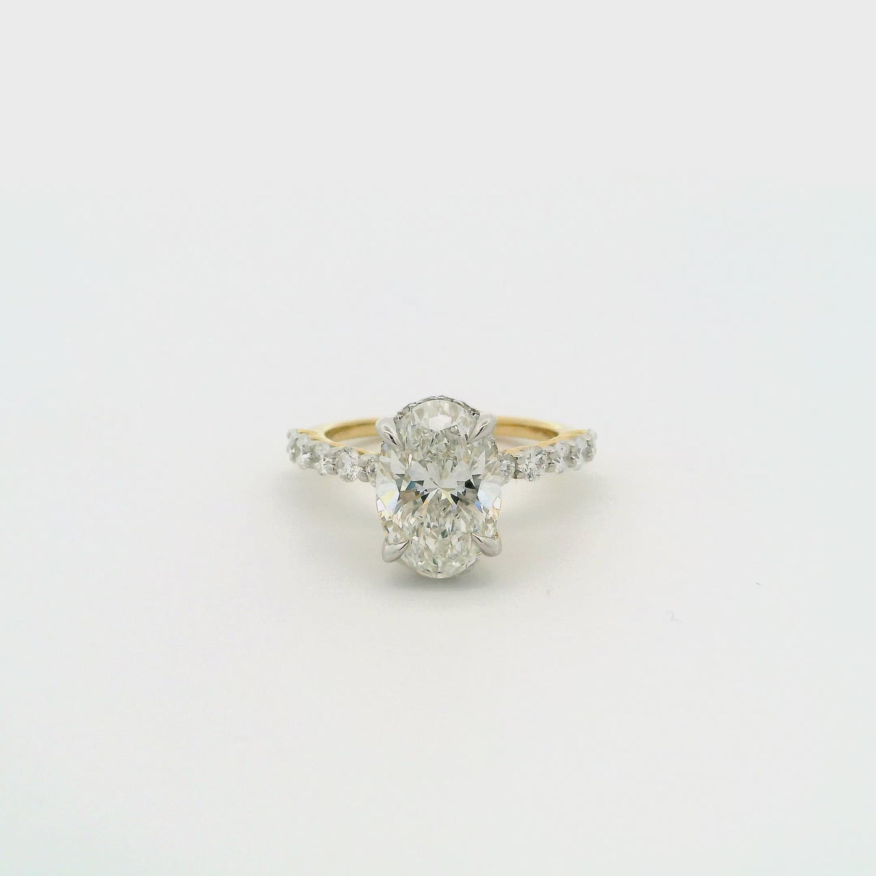 Anillo Oro 14k - 3.75 CTW Diamante de Laboratorio IGI