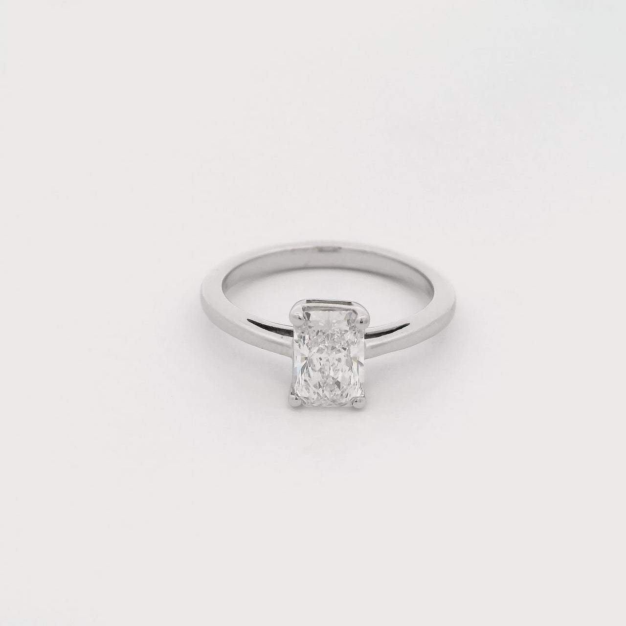 Anillo Oro Blanco 14k - 1.00 CT Diamante de Laboratorio IGI