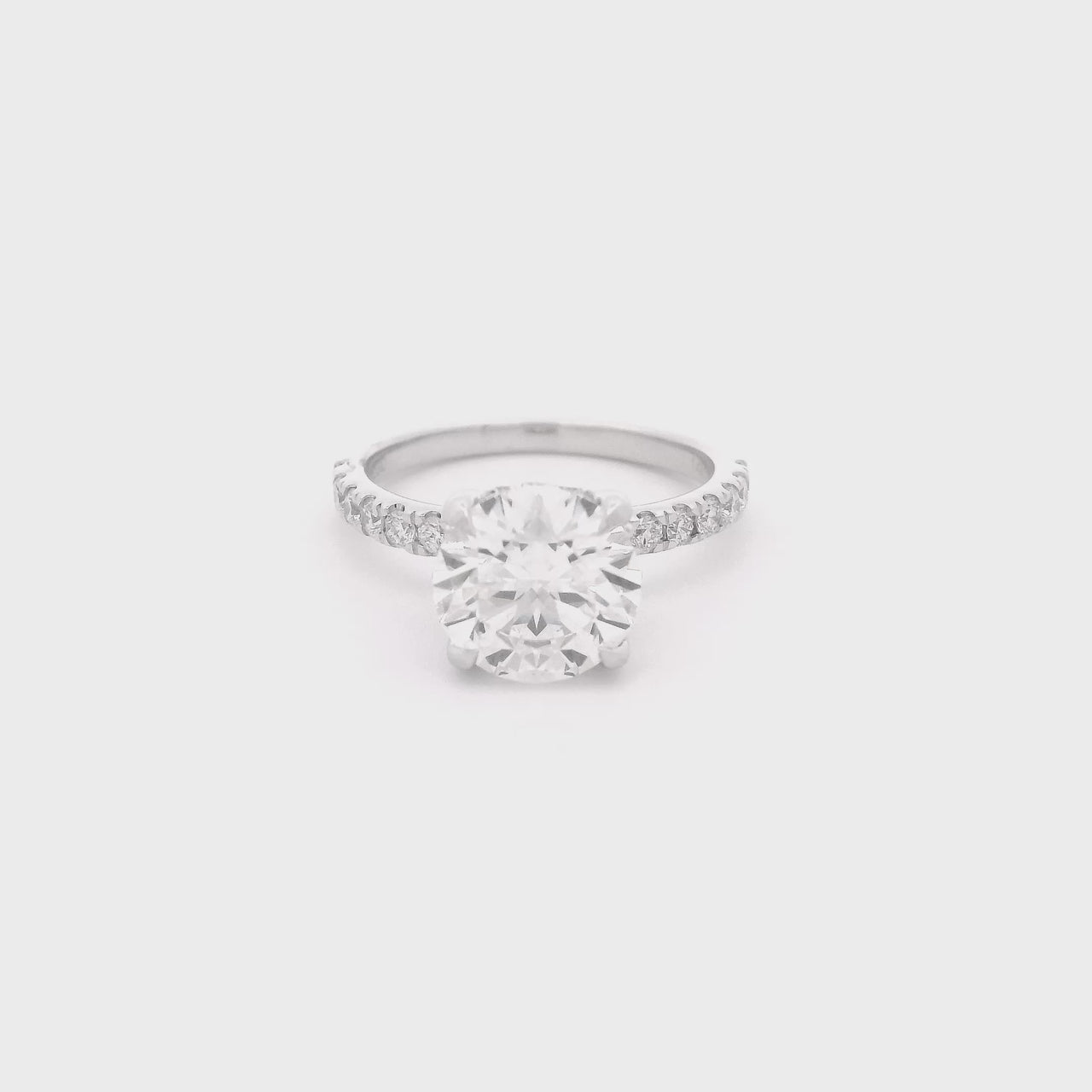 Anillo Oro Blanco 14k - 2.40 CTW Diamante de Laboratorio IGI