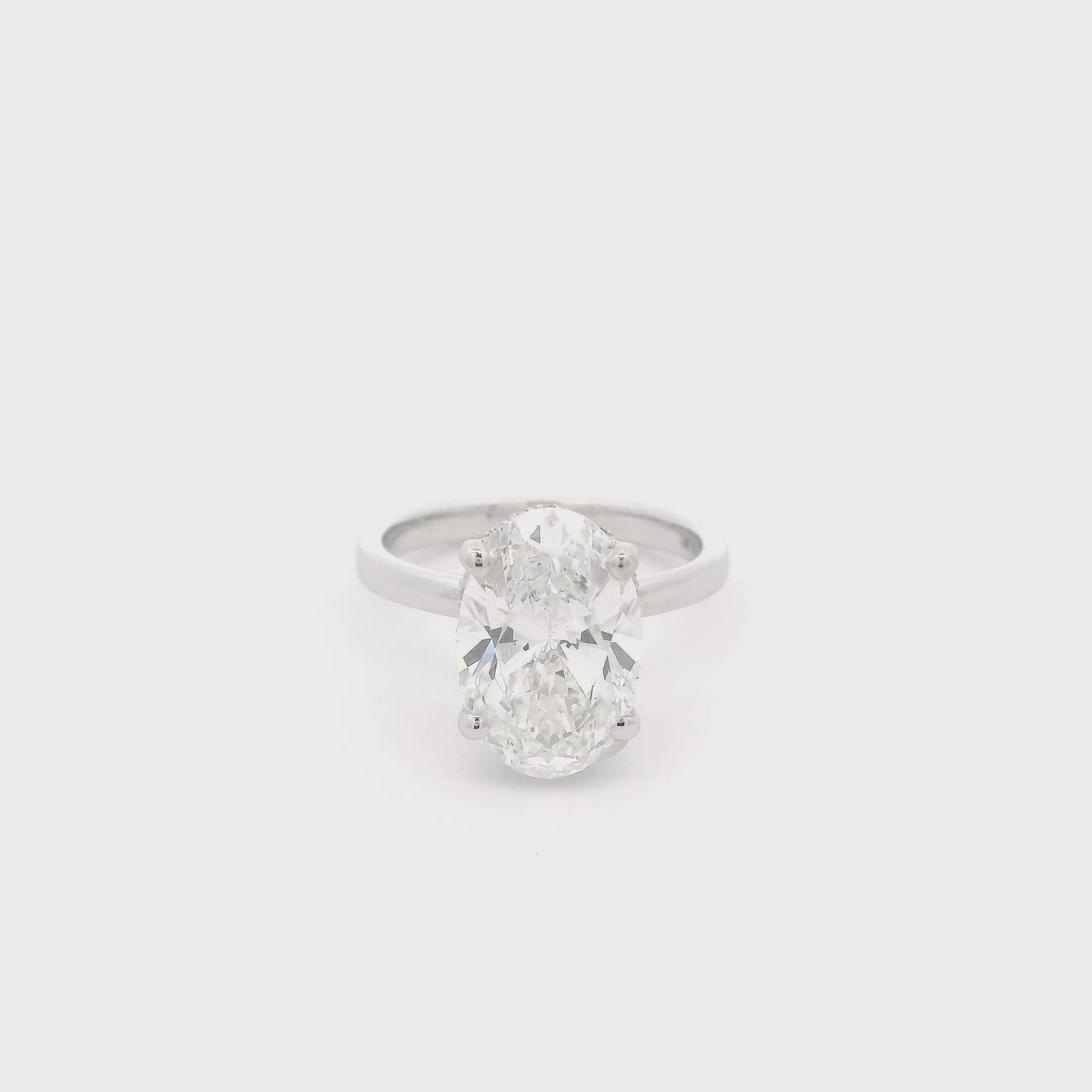 Anillo Oro Blanco 14k - 3.00 CT Diamante de Laboratorio IGI