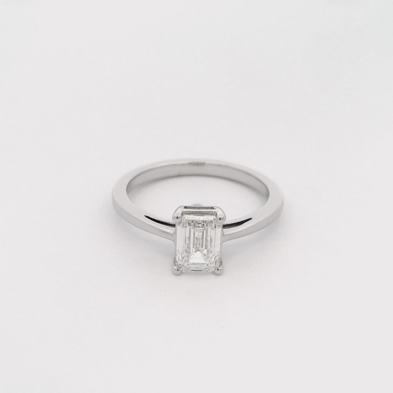 Anillo Oro Blanco 14k - 1.00 CT Diamante de Laboratorio IGI