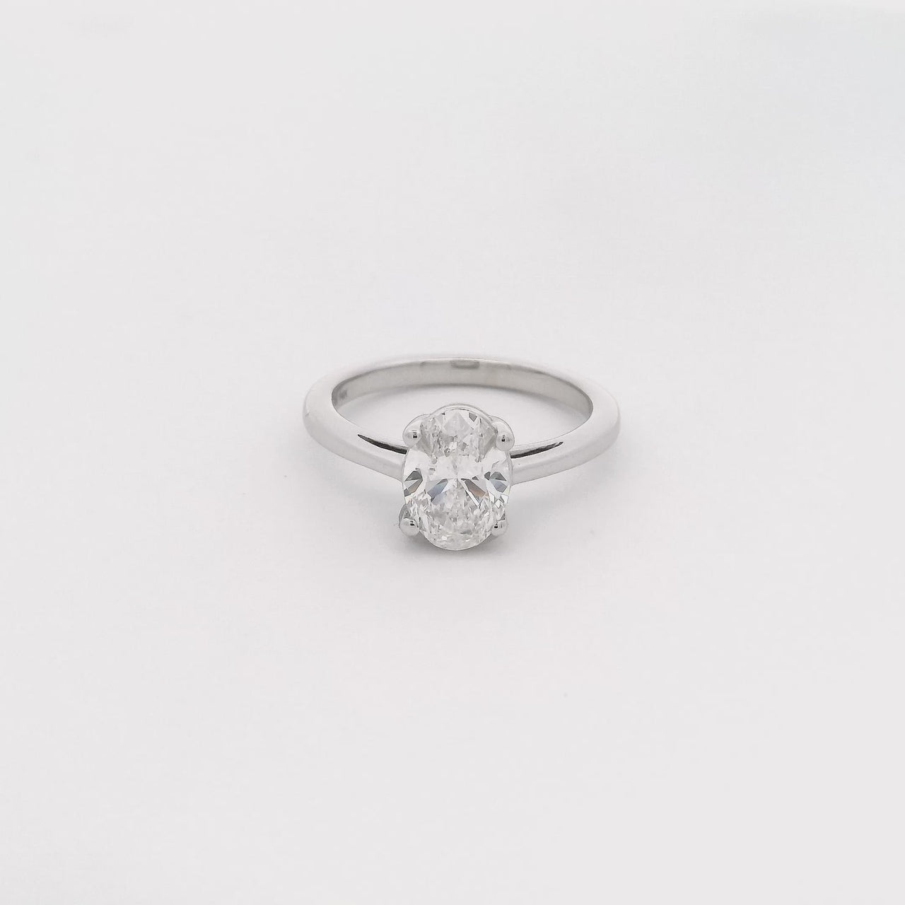 Anillo Oro Blanco 14k - 1.00 CT Diamante de Laboratorio IGI