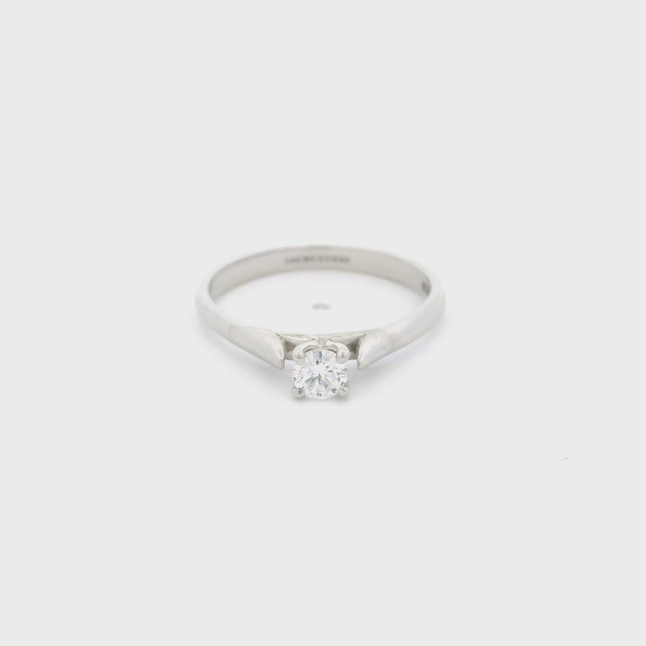 Anillo Oro Blanco 14k - 0.19 CT Diamante de Laboratorio