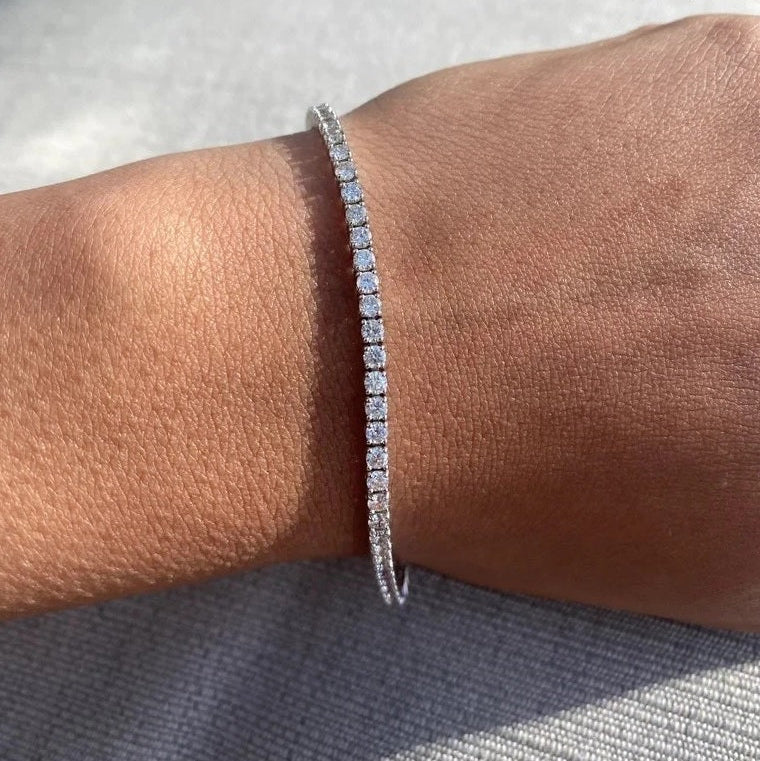 Pulsera Tennis Bracelet - Oro 10k Diamante Laboratorio 4 CT