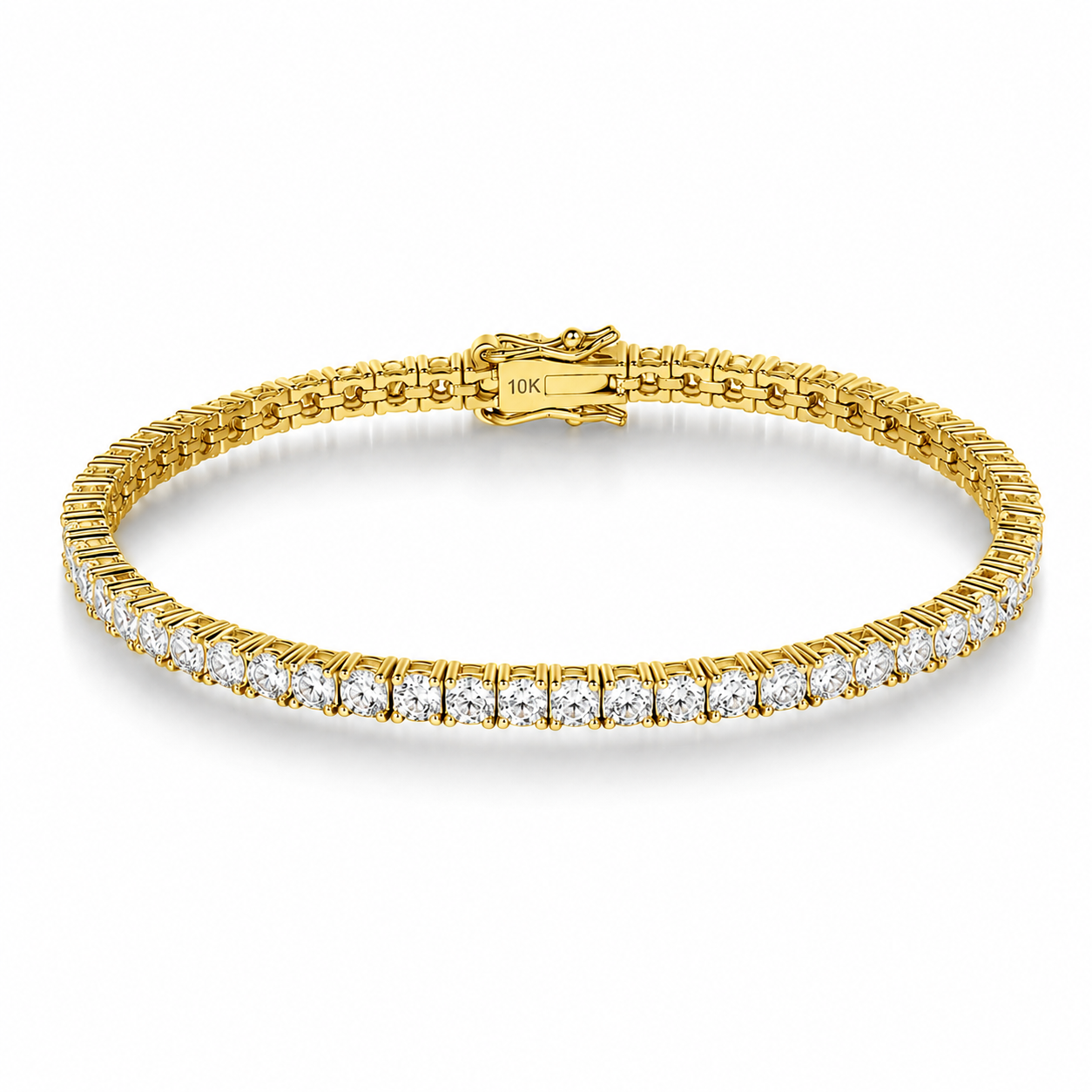 Pulsera Tennis Bracelet - Oro 10k Diamante Laboratorio 4 CT