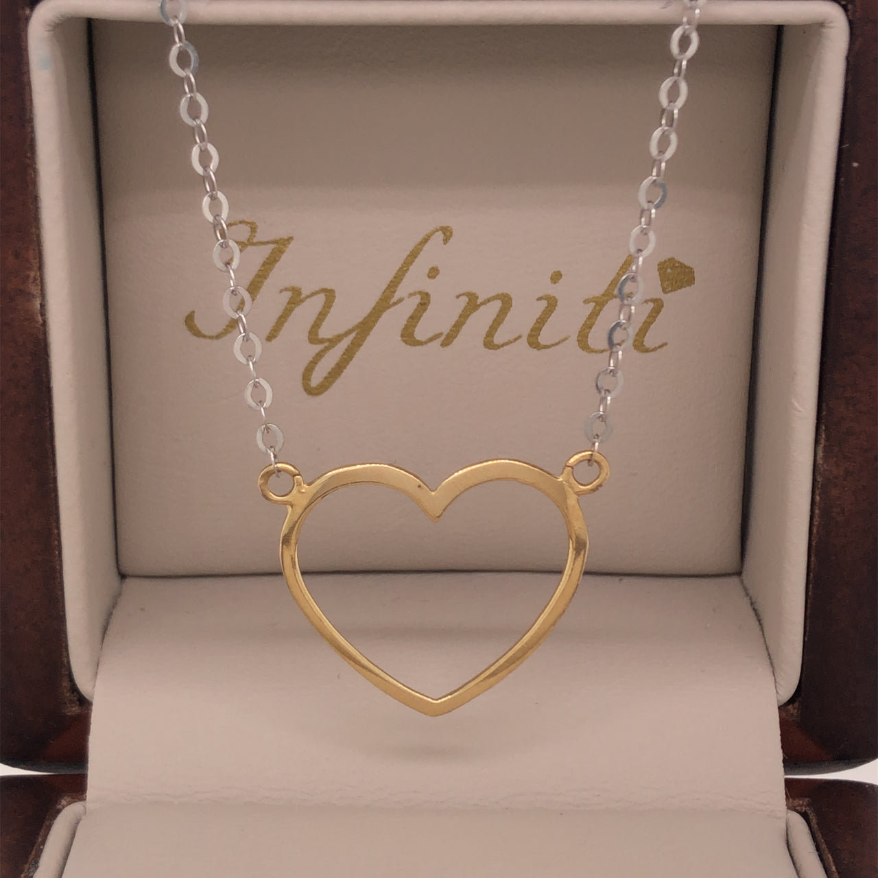 Gargantilla Oro 14k - Corazón Amarillo 45 cm Largo