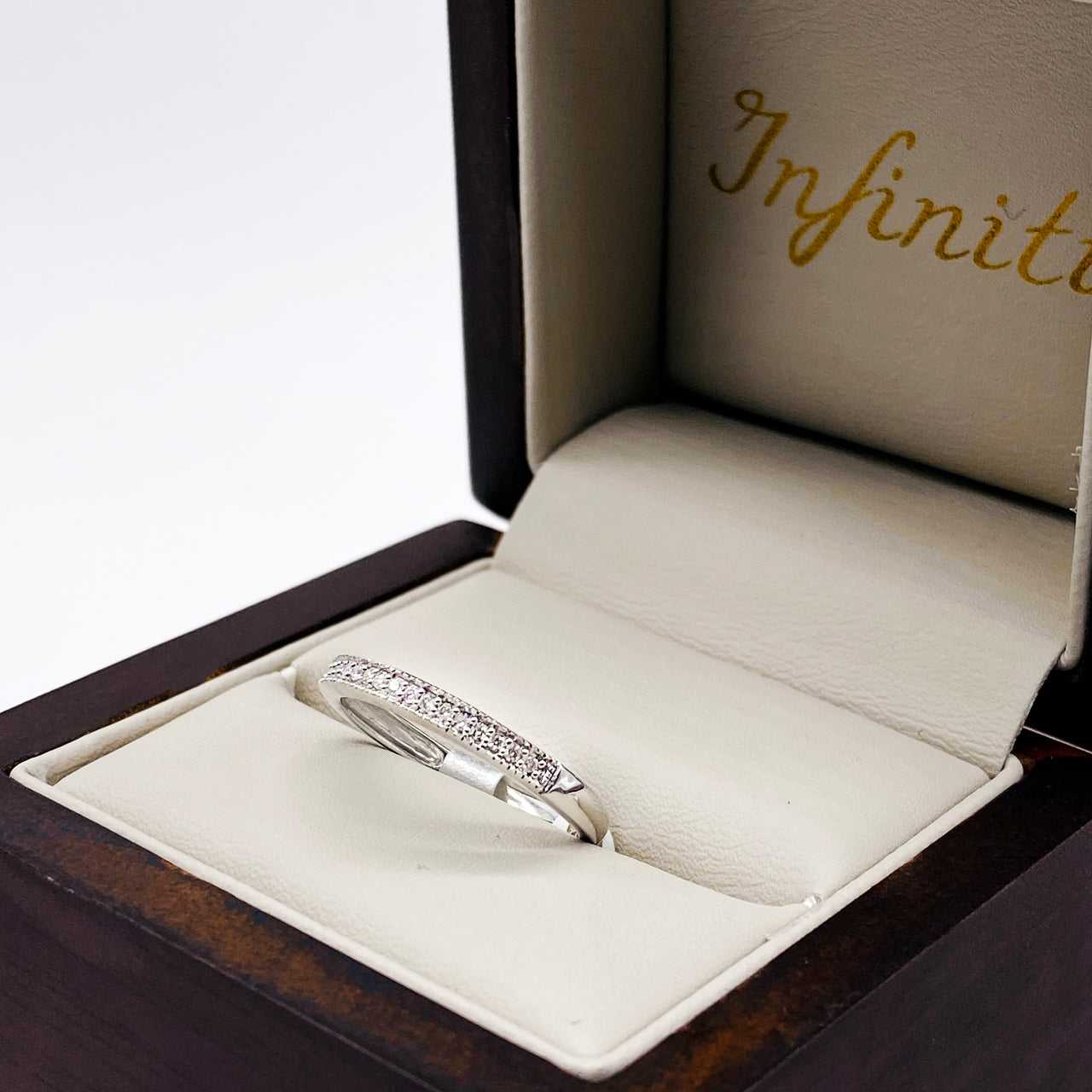 Churumbela Oro Blanco 14k - Diamante Natural 0.10 CTW