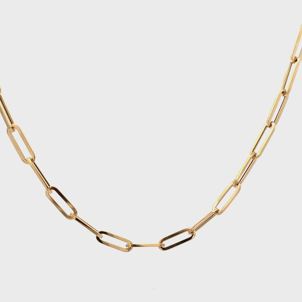 Cadena Oro 10k - Estilo Clip 40/45/50 cm de Largo, 5x1 mm Ancho