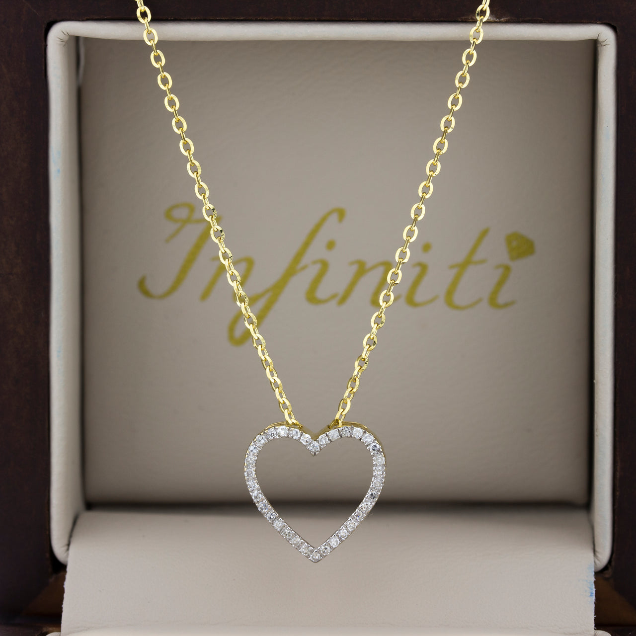 Gargantilla Oro 14k - Corazón con Diamantes 11 pts Totales