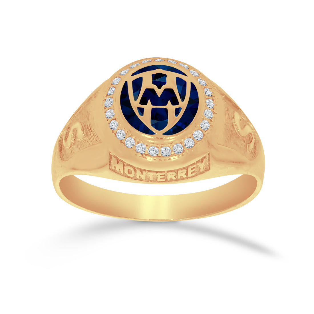 Anillo SECUNDARIA Oro Laminado 14k RAYADOS con Zirconias