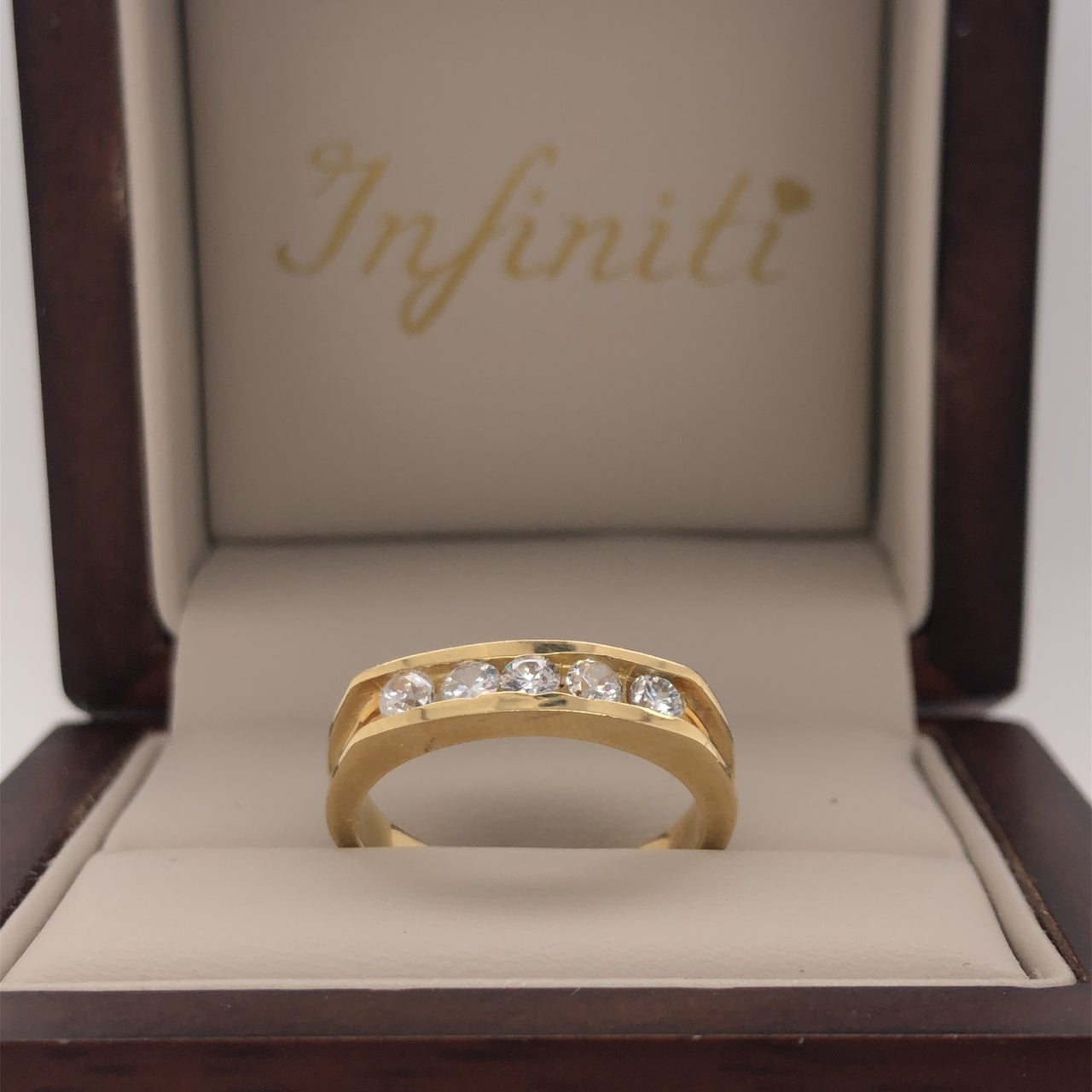 Churumbela Oro 14k, Estilo Canal Zirconias 3 mm