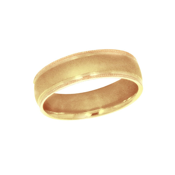 Argolla Oro 14k, 6 mm, Acabado Satinado Bisel Liso *PRECIO UNITARIO - Infiniti Joyas