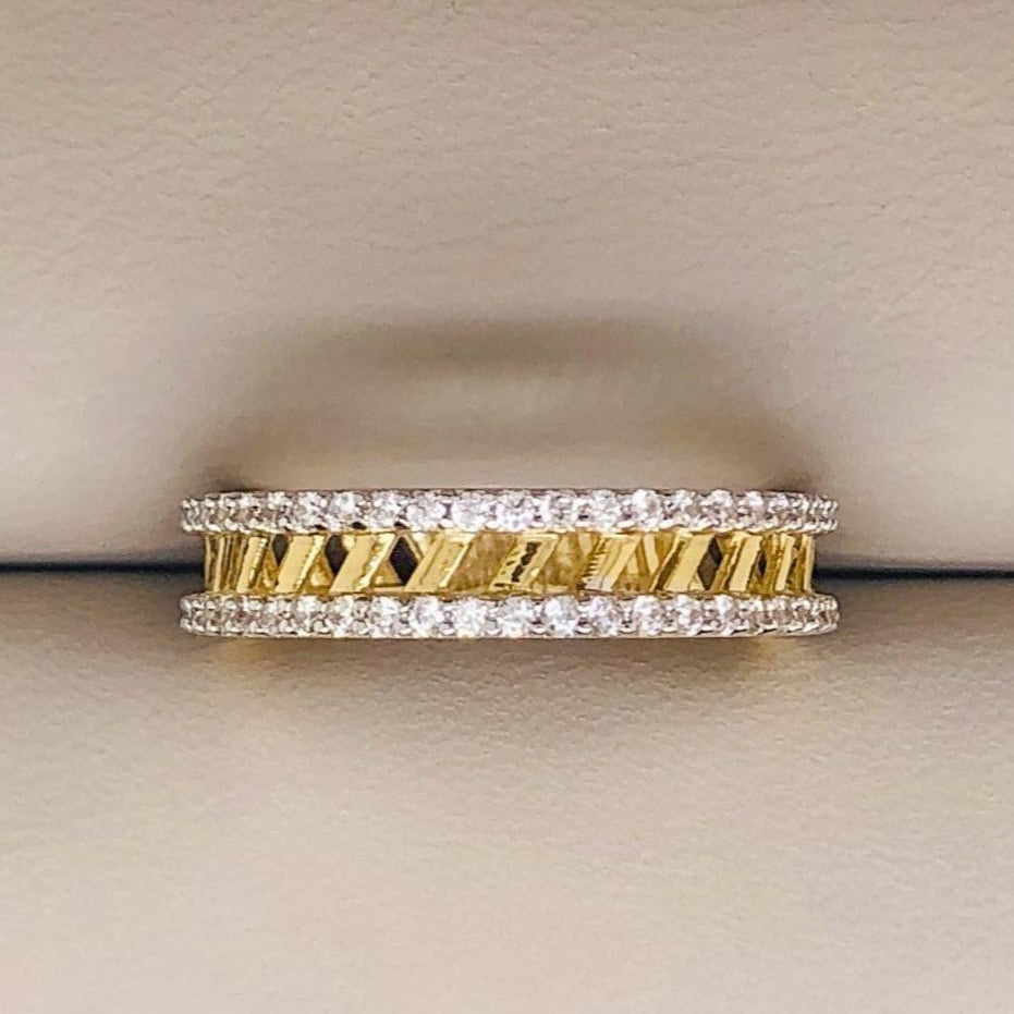 Churumbela Oro 10k con Zirconias 1 mm