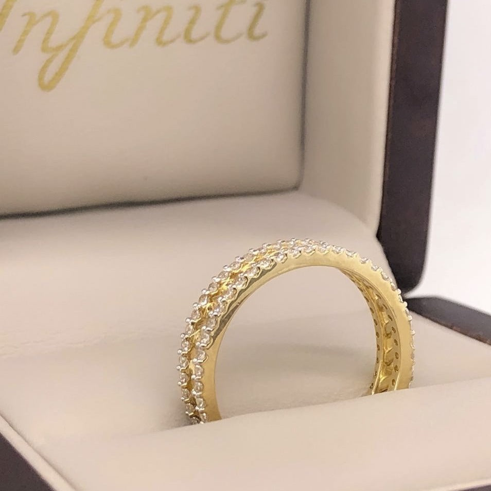 Churumbela Oro 10k con Zirconias 1 mm