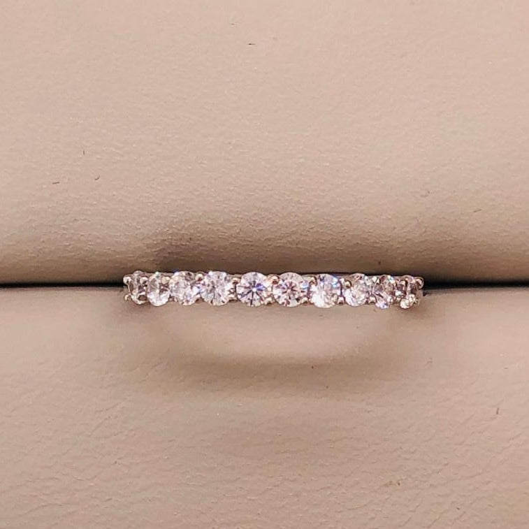 Churumbela Oro Blanco 10k - Zirconias 1.80 mm