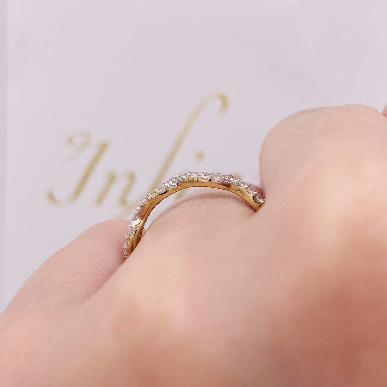 Churumbela Oro 14k, Trenza con Zirconias de 1 mm - Infiniti Joyas