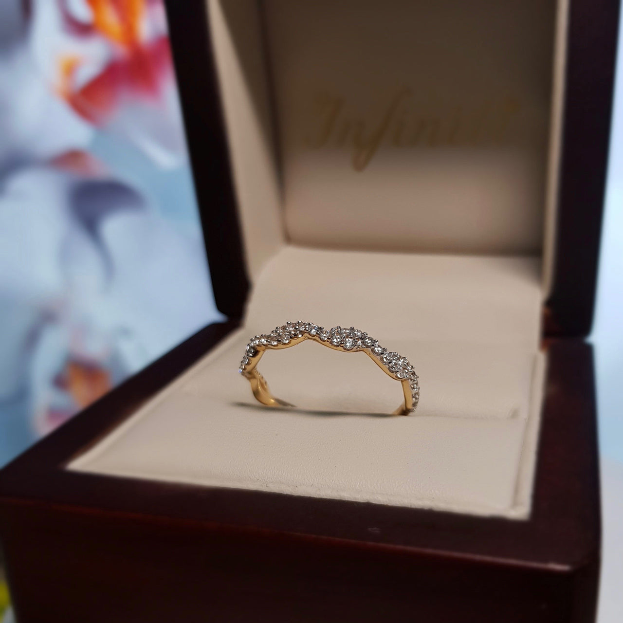 Churumbela Oro 14k, Trenza con Zirconias de 1 mm - Infiniti Joyas