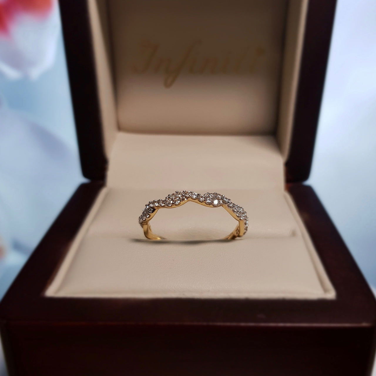 Churumbela Oro 14k, Trenza con Zirconias de 1 mm - Infiniti Joyas