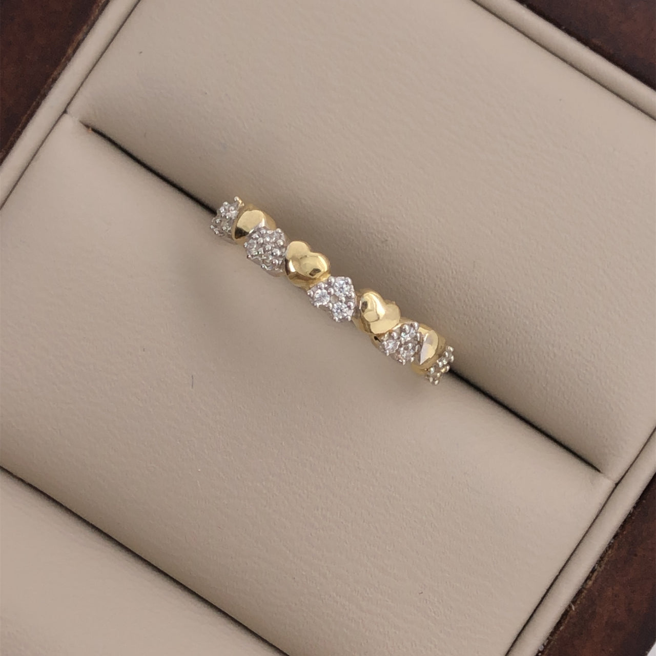 Churumbela Oro 10k, Corazon Liso y Zirconias - Infiniti Joyas